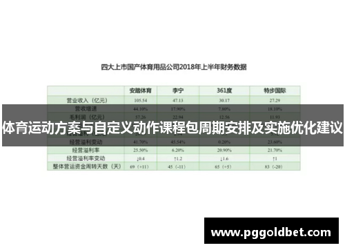 体育运动方案与自定义动作课程包周期安排及实施优化建议